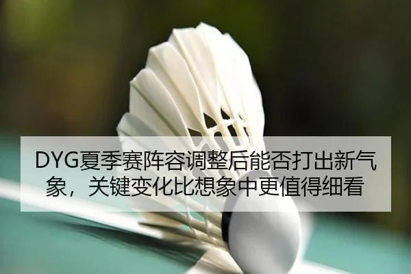 DYG夏季赛阵容调整后能否打出新气象，关键变化比想象中更值得细看